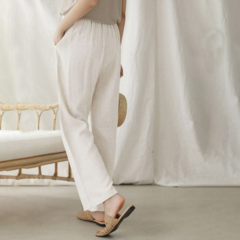 Vara | Pantalones de Relax con Cordón