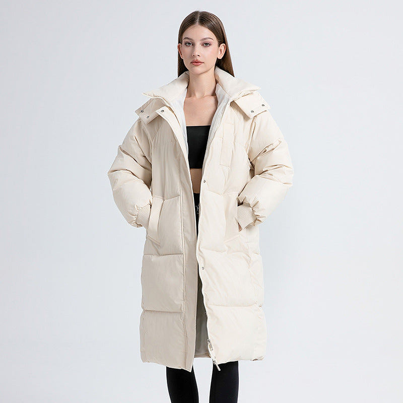 Gigaty | Abrigo Puffer Largo Clásico con Capucha