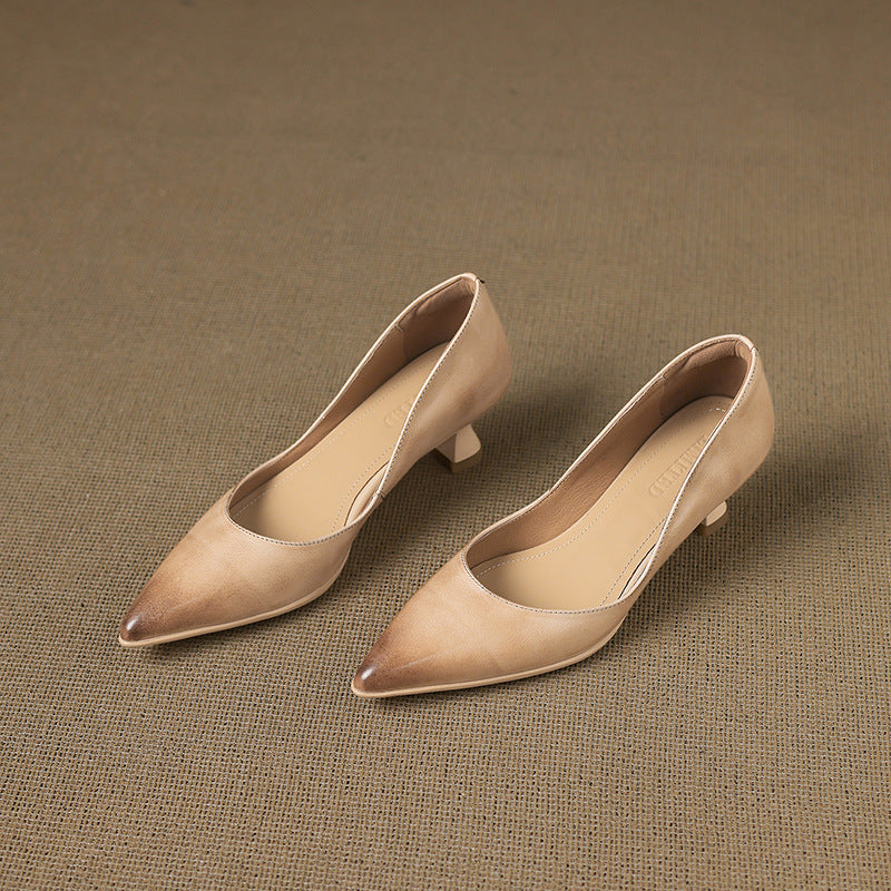 Calenne | Kitten Heels de Cuero