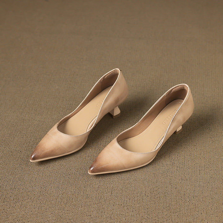 Calenne | Kitten Heels de Cuero