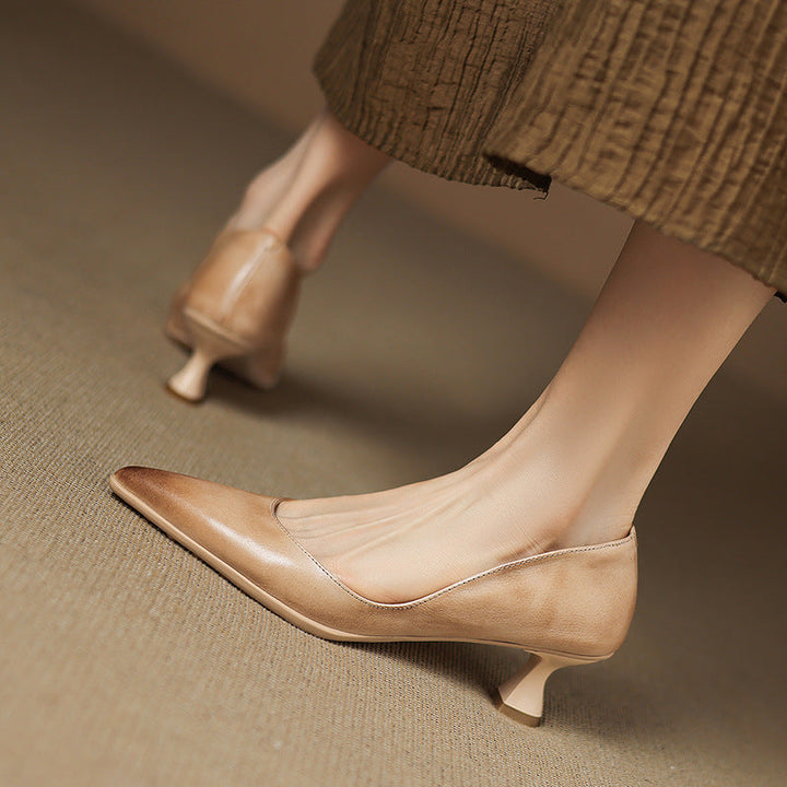 Calenne | Kitten Heels de Cuero