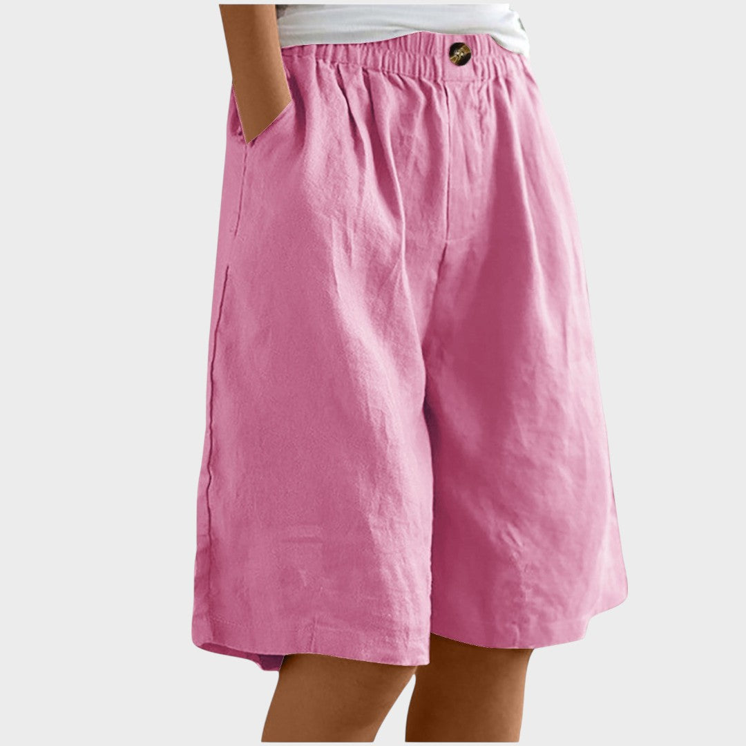 Graciela | Short de Lino de Tiro Elástico