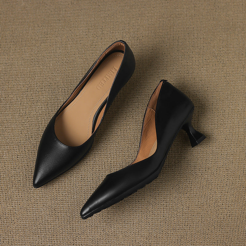 Calenne | Kitten Heels de Cuero