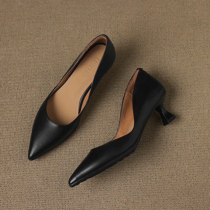 Calenne | Kitten Heels de Cuero