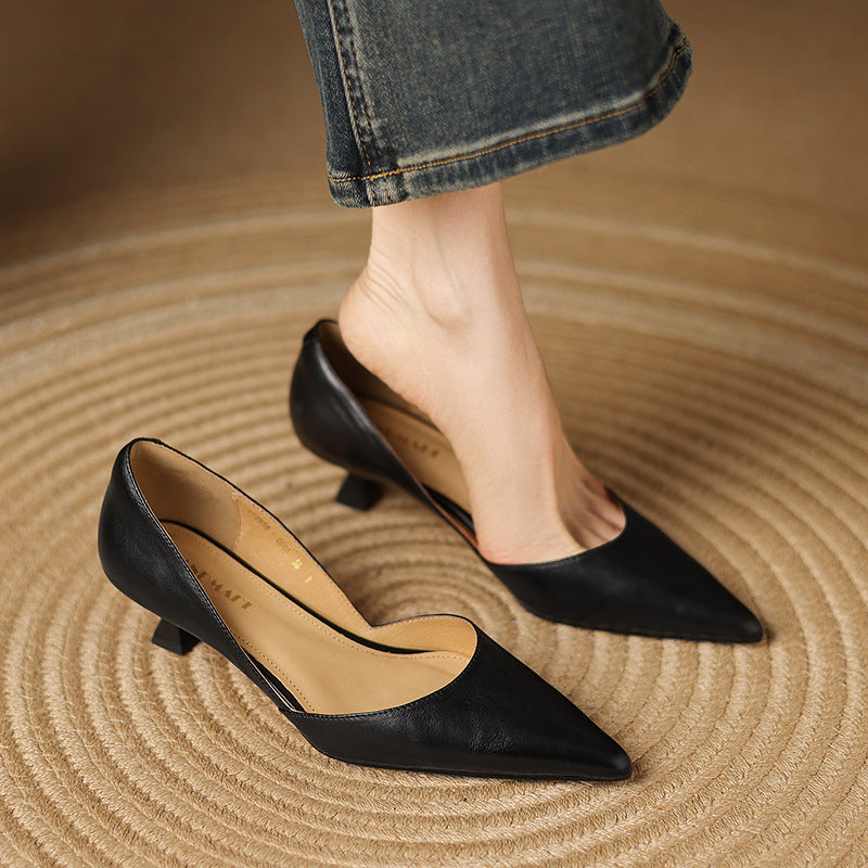 Ceyra | Kitten Heels de Cuero