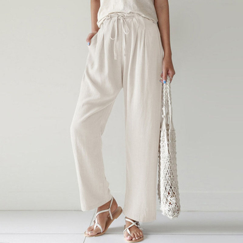 Vara | Pantalones de Relax con Cordón