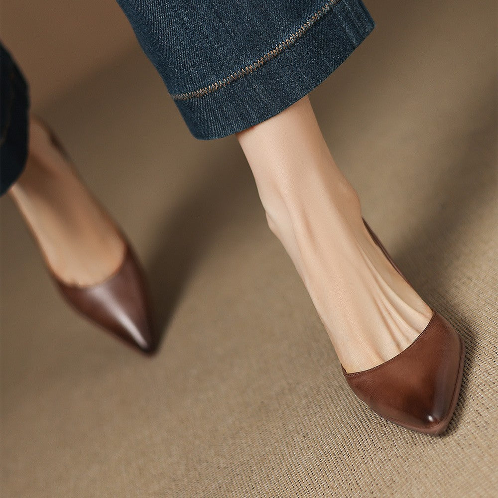 Calenne | Kitten Heels de Cuero