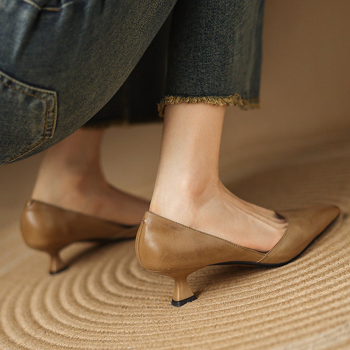 Ceyra | Kitten Heels de Cuero
