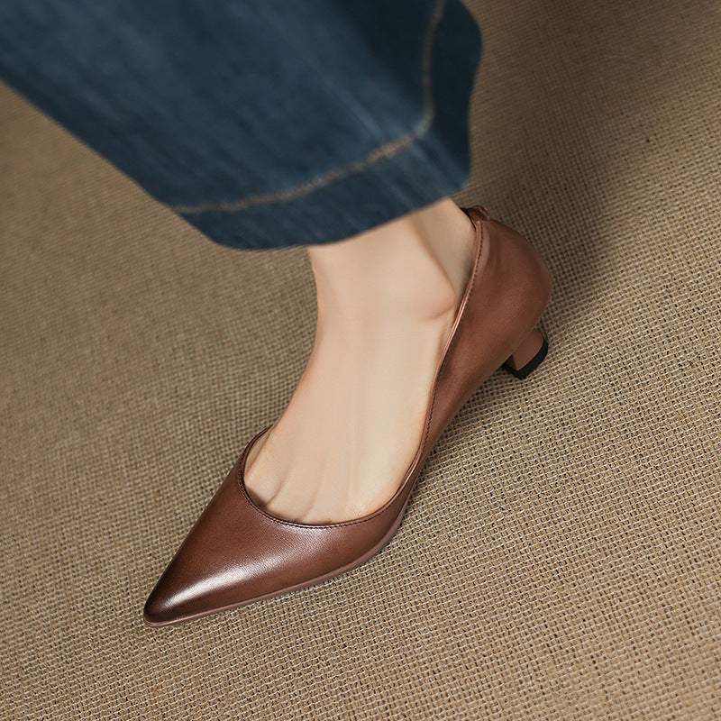 Calenne | Kitten Heels de Cuero