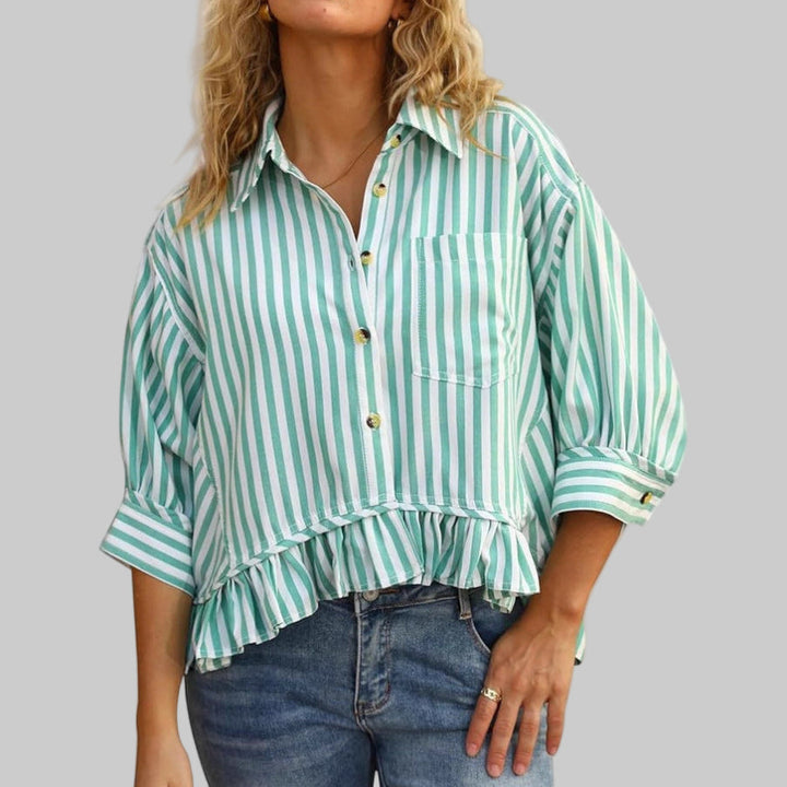 Blusa de Verano Casual con Volantes Kolet – Top Elegante y Fresco para el Verano