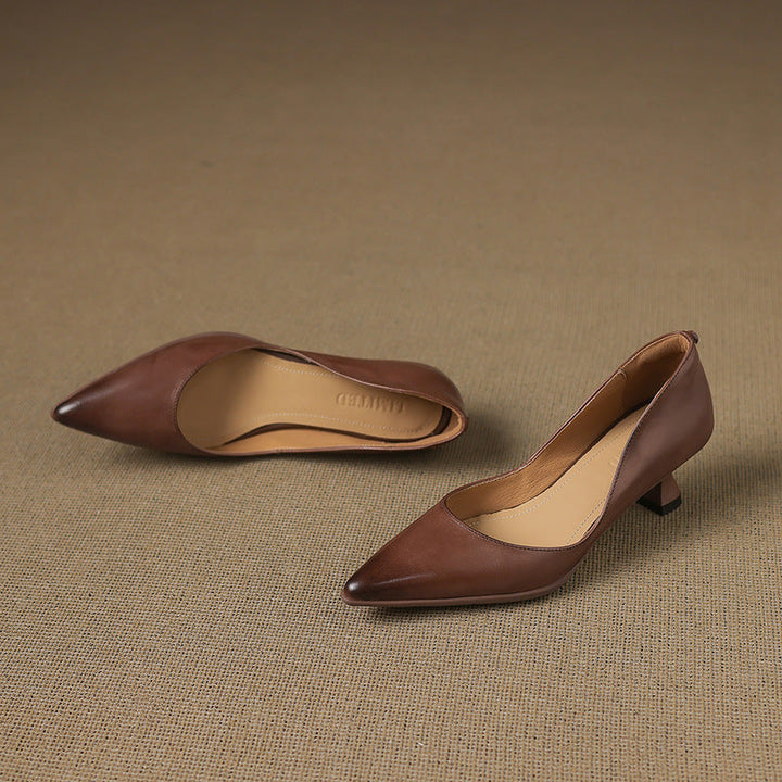 Calenne | Kitten Heels de Cuero
