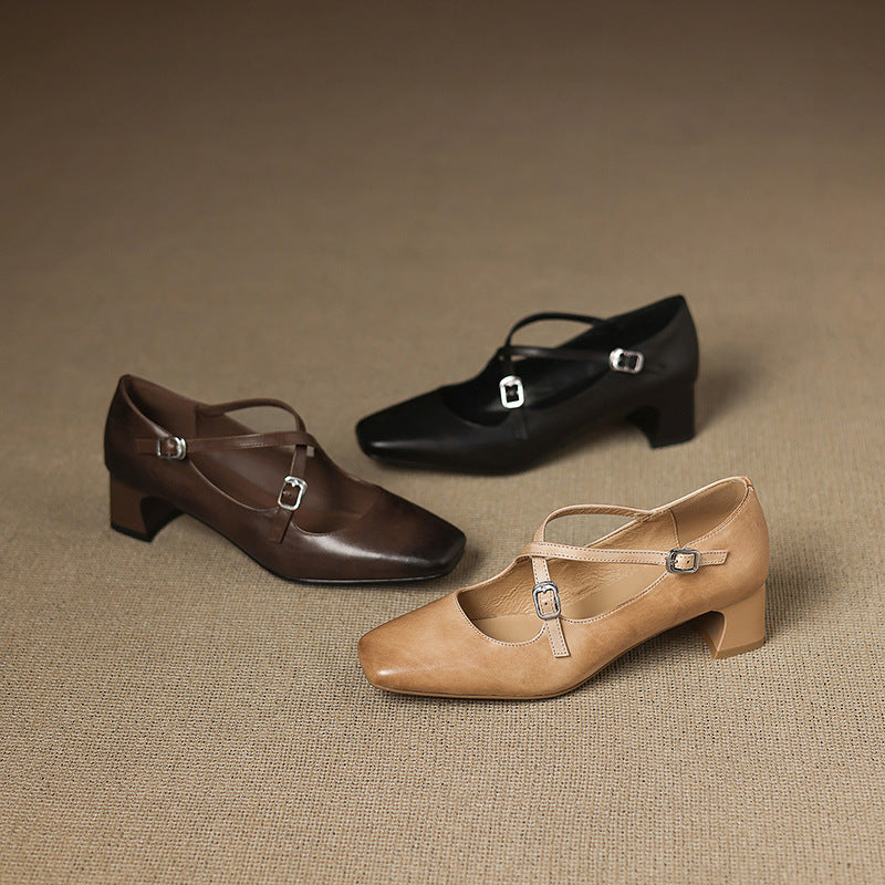 Marvane | Kitten Heels de Cuero