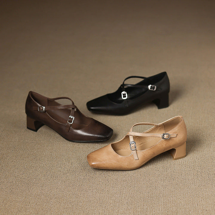 Marvane | Kitten Heels de Cuero