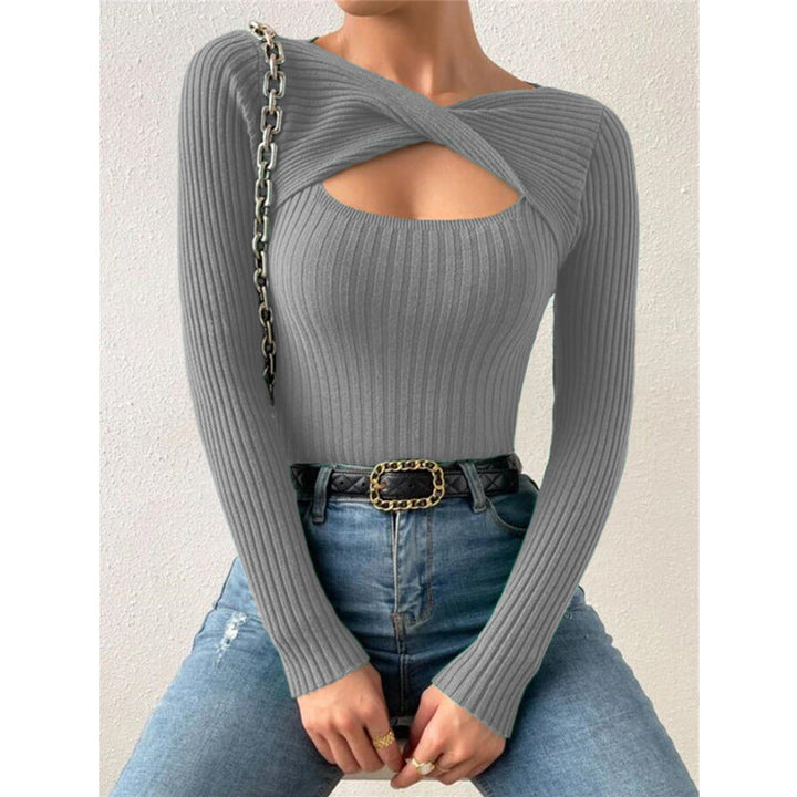 Qamra | Suéter de Cuello Redondo de Manga Larga Elegante