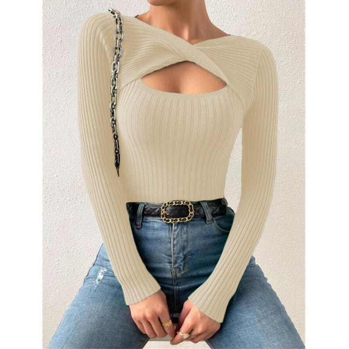Qamra | Suéter de Cuello Redondo de Manga Larga Elegante