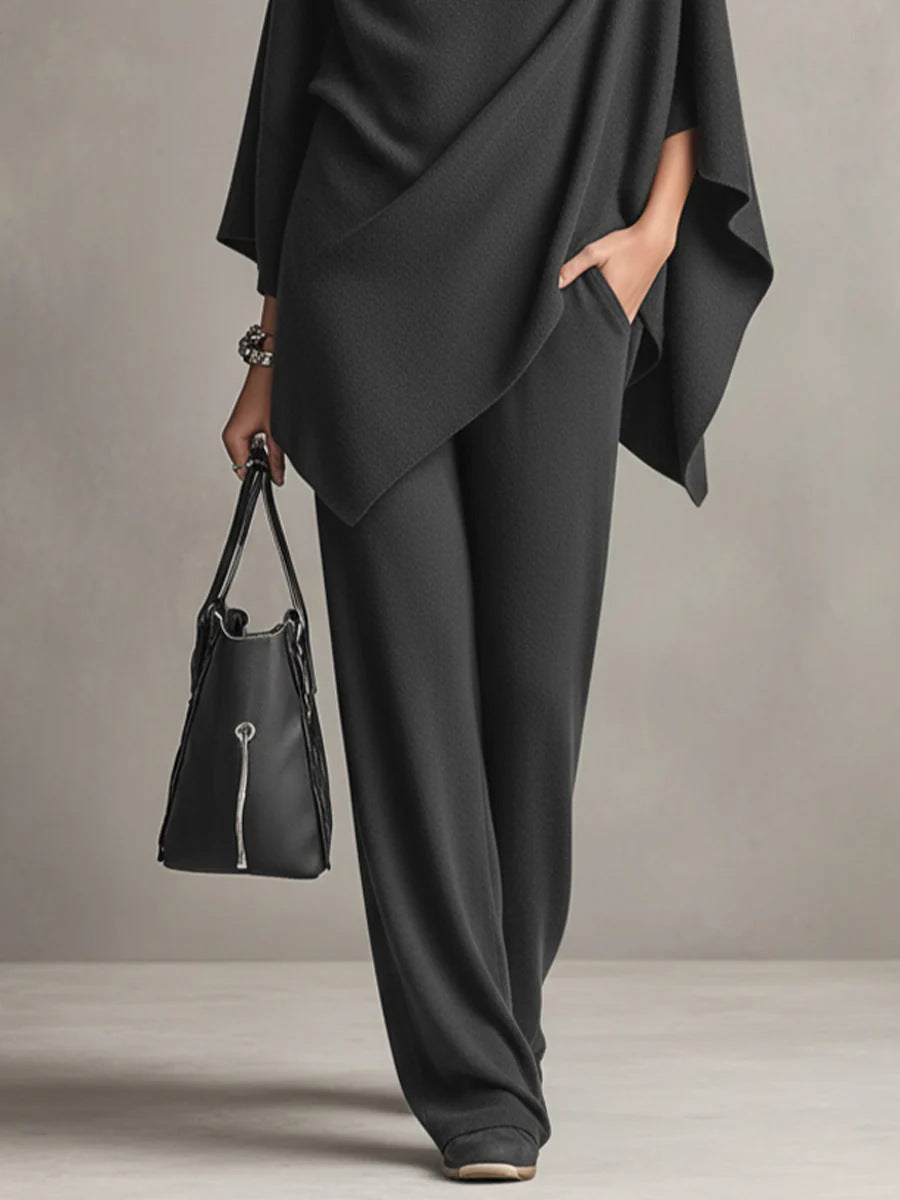 Sarina | Conjunto de Dos Piezas con Caída Elegante – Top Fluido y Pantalones de Pierna Ancha