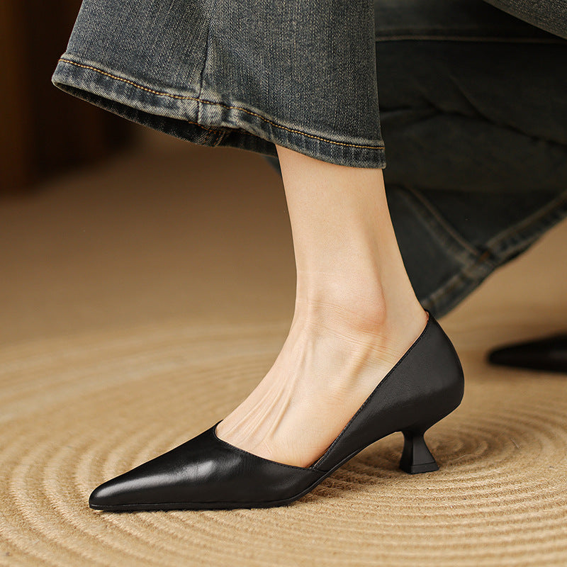 Ceyra | Kitten Heels de Cuero