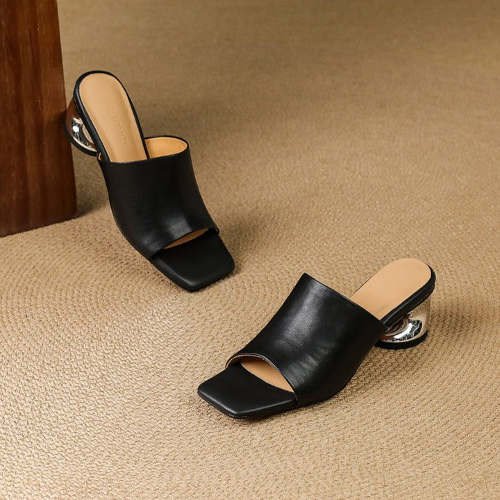Virelle | Mule Heels de Cuero