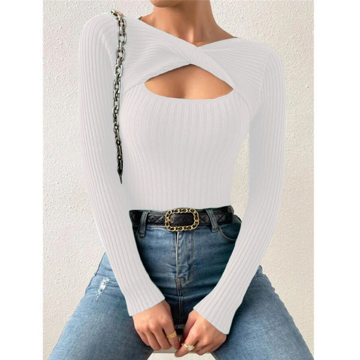 Qamra | Suéter de Cuello Redondo de Manga Larga Elegante
