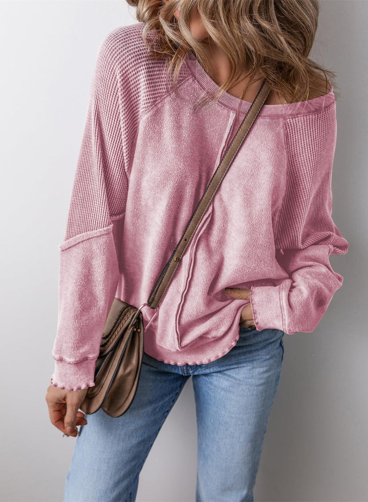 Precious | Sudadera Casual de Cuello Redondo de Manga Larga