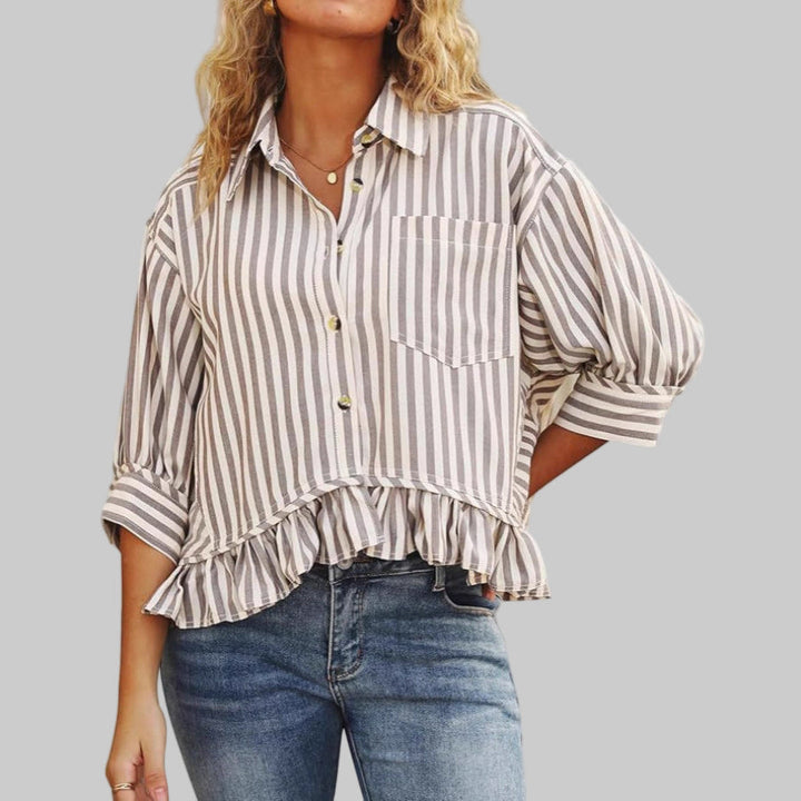 Blusa de Verano Casual con Volantes Kolet – Top Elegante y Fresco para el Verano