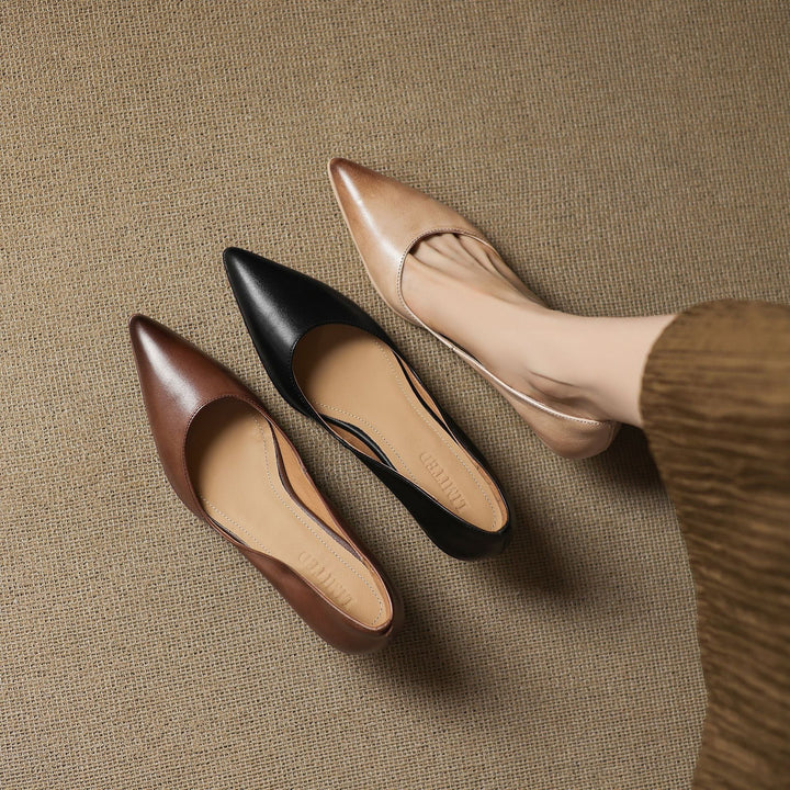 Calenne | Kitten Heels de Cuero