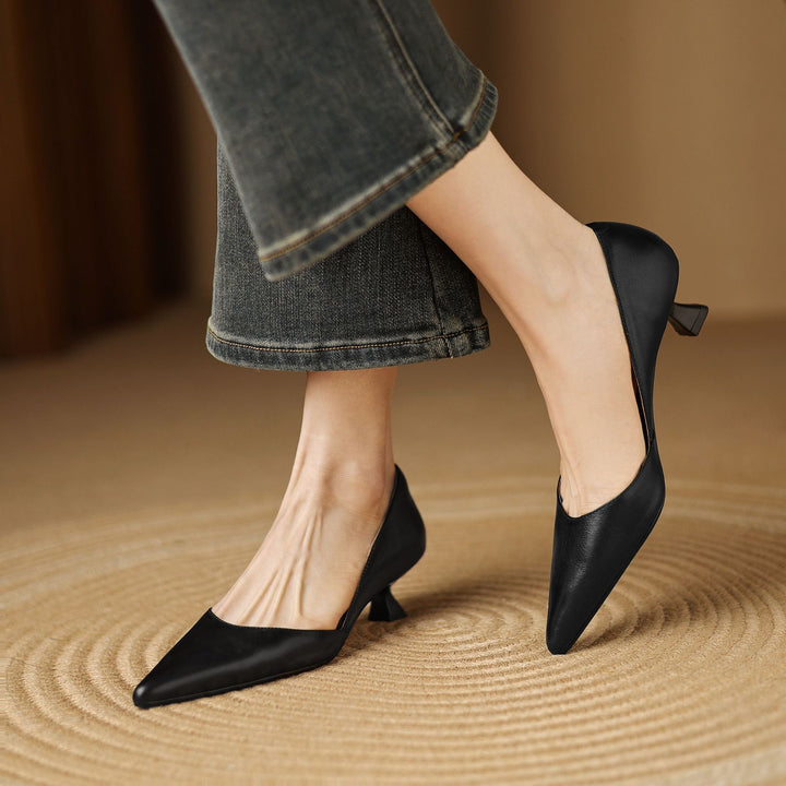 Ceyra | Kitten Heels de Cuero