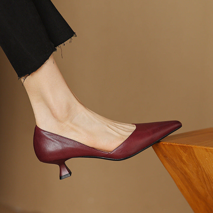 Ceyra | Kitten Heels de Cuero