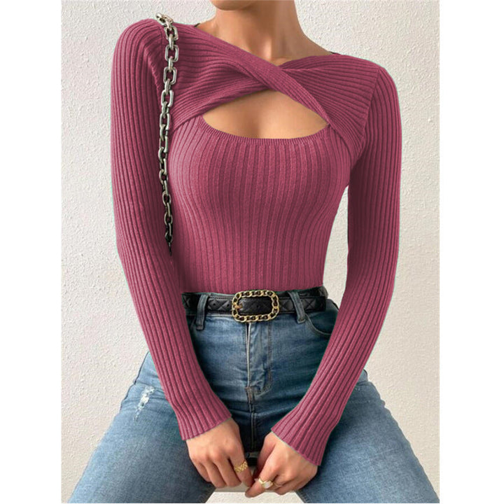 Qamra | Suéter de Cuello Redondo de Manga Larga Elegante