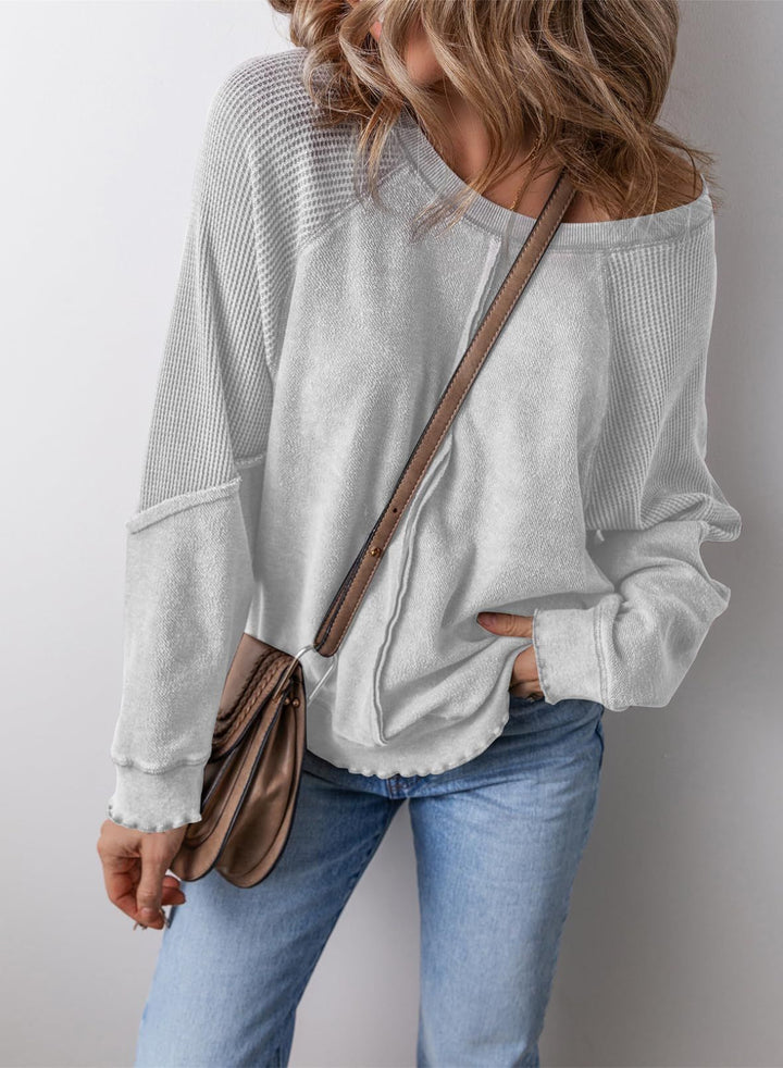 Precious | Sudadera Casual de Cuello Redondo de Manga Larga