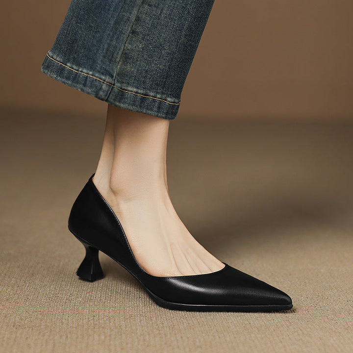 Calenne | Kitten Heels de Cuero