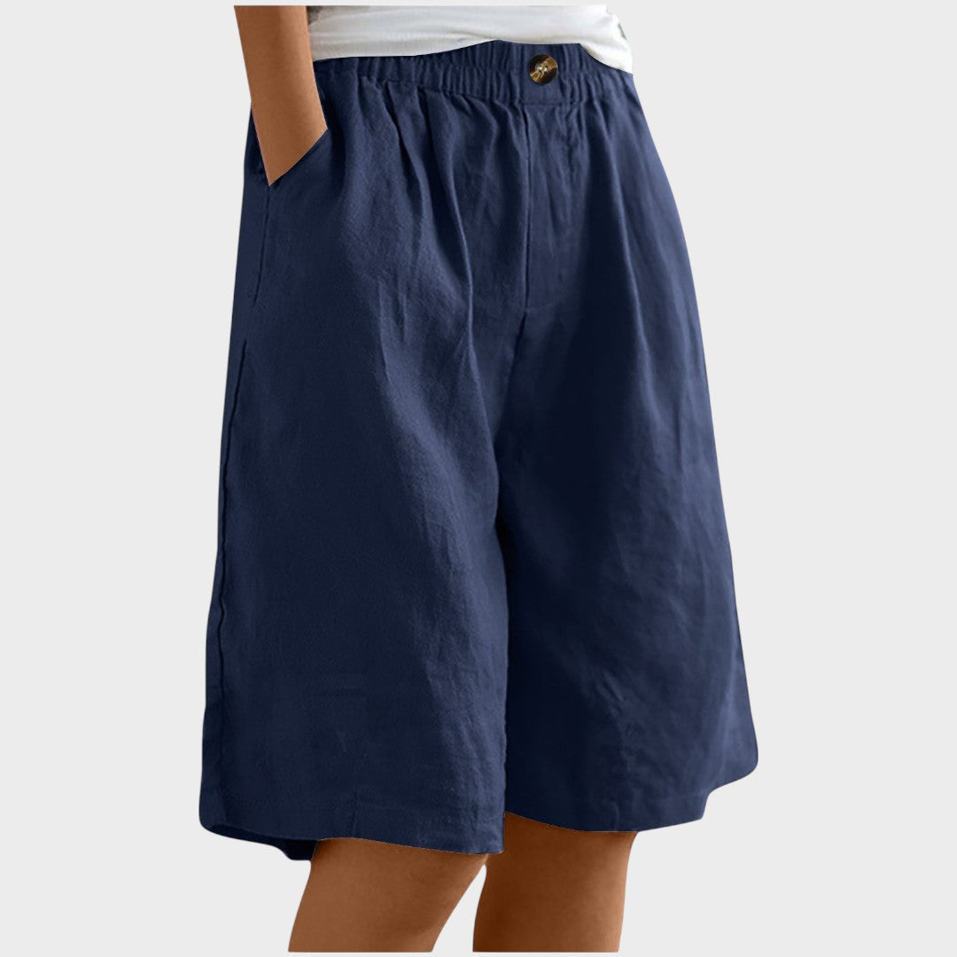 Graciela | Short de Lino de Tiro Elástico