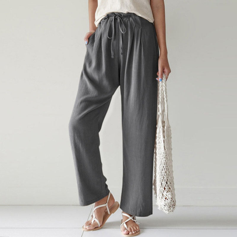 Vara | Pantalones de Relax con Cordón