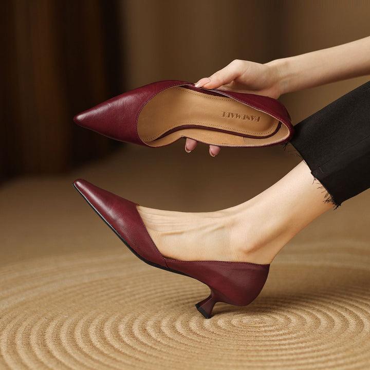 Ceyra | Kitten Heels de Cuero