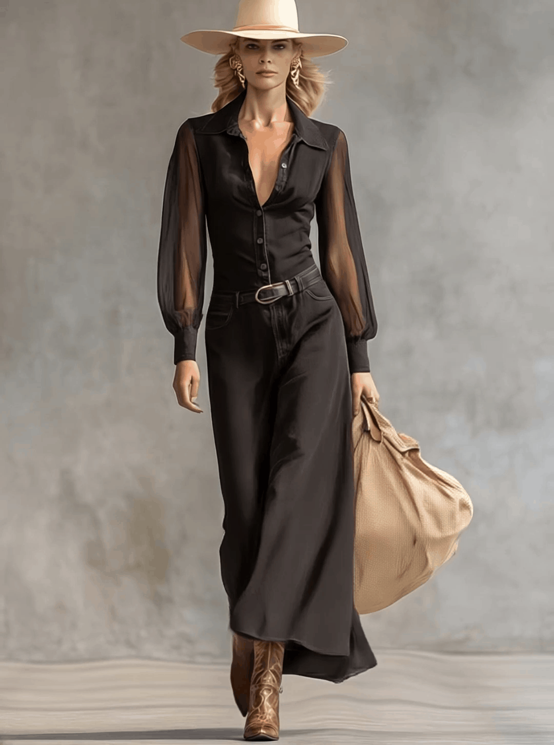 Jorgelina | Vestido Maxi Western Vintage de Denim