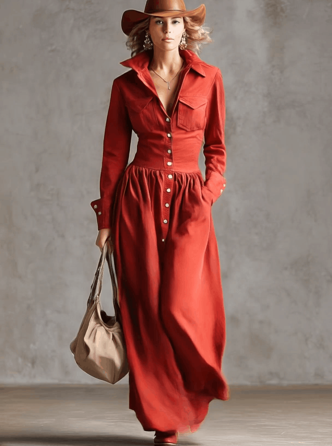 Priscila | Vestido Midi Camisero Clásico