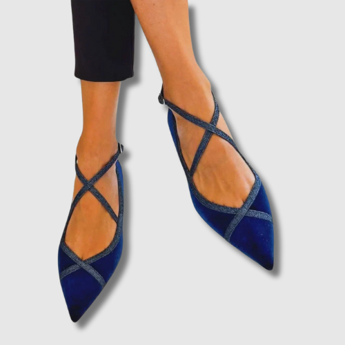 Noëlle | Elegantes mocasín en azul marino