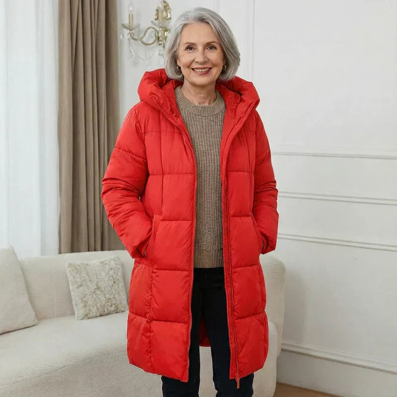 Sanne | Abrigo de Invierno Largo Acolchado con Comodidad Cálida y Estilo Atemporal