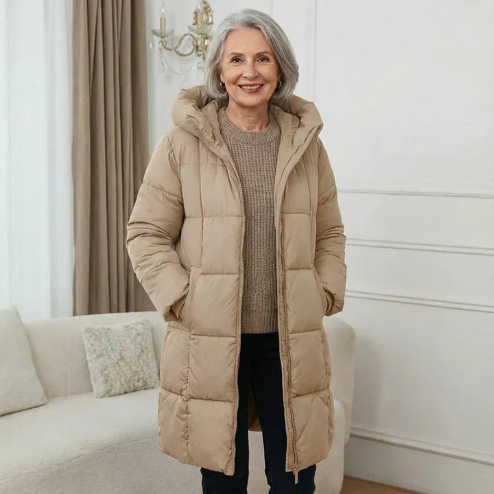 Sanne | Abrigo de Invierno Largo Acolchado con Comodidad Cálida y Estilo Atemporal