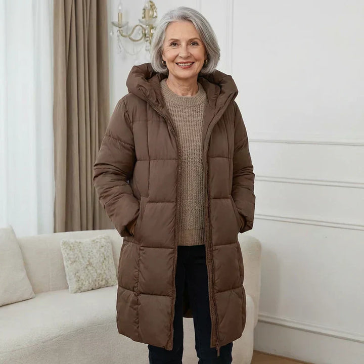 Sanne | Abrigo de Invierno Largo Acolchado con Comodidad Cálida y Estilo Atemporal