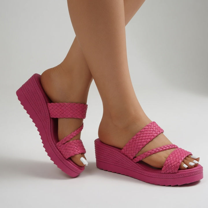 Hilda | Sandalias de Cuña Trenzada