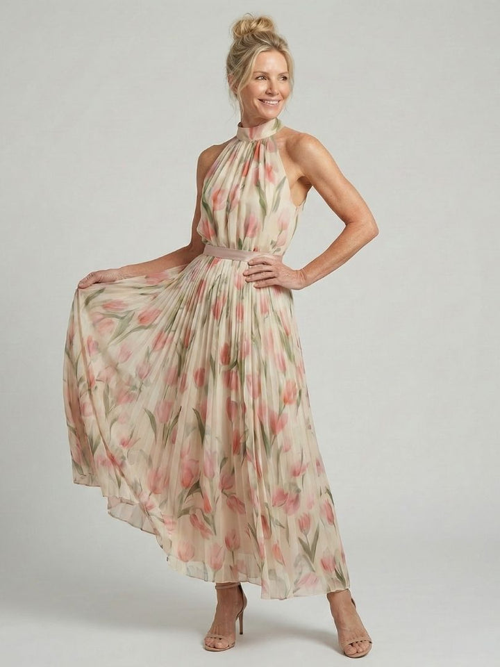 Delfina | Vestido Midi Halter Floral