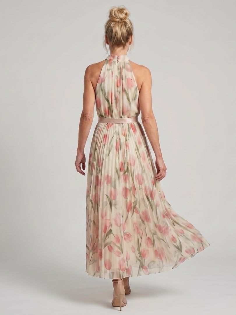 Delfina | Vestido Midi Halter Floral