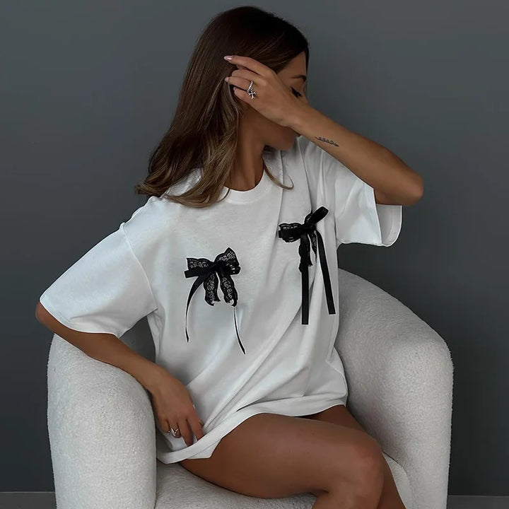 Talie | Camiseta Bonita y Cómoda con Lazo para Mujeres