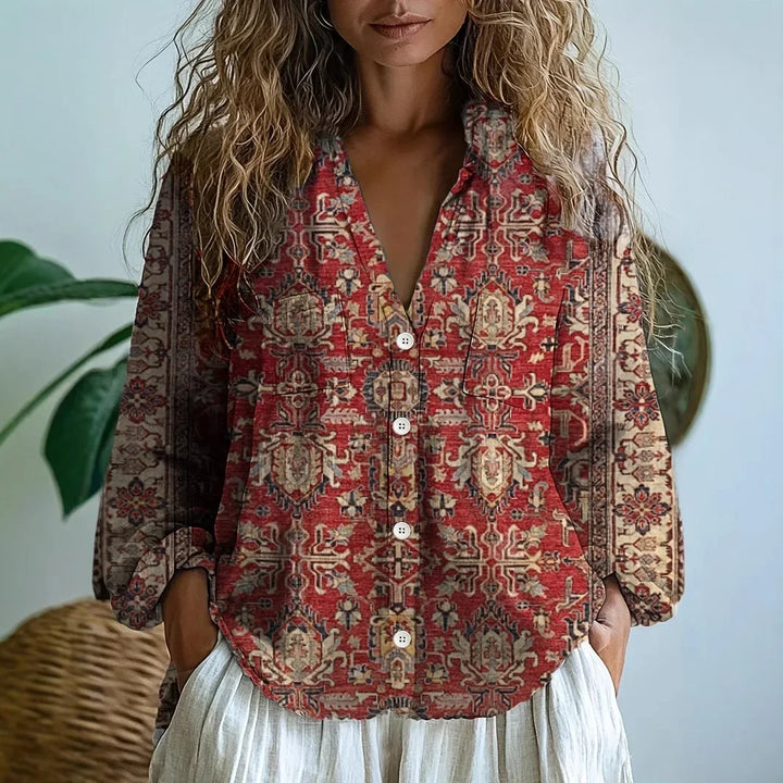 Beatriz | Blusa Estampada con Escote en V