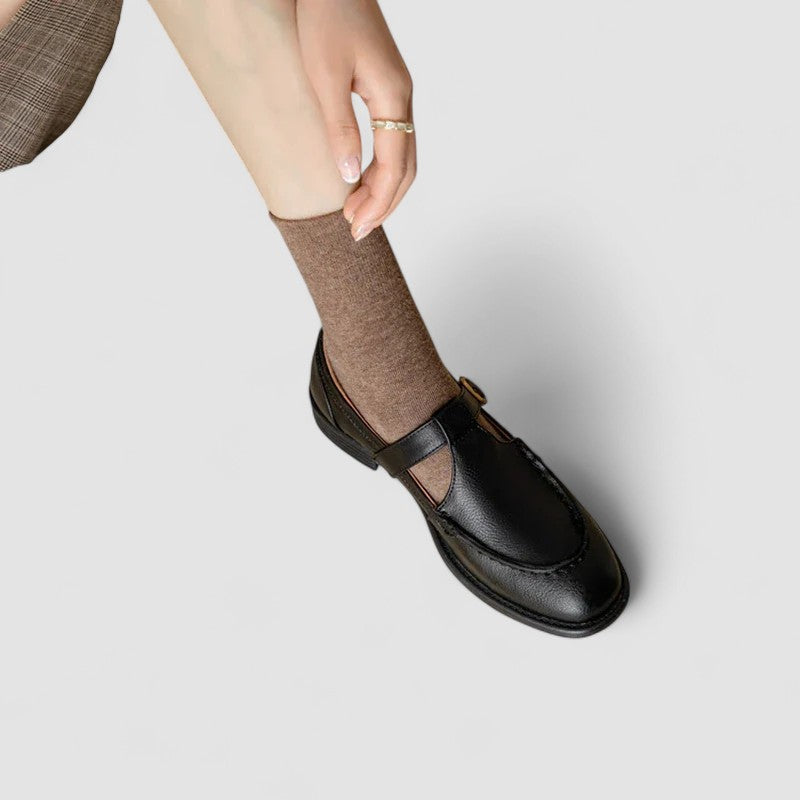 Zhelynne | Zapatos ortopédicos Mary Jane con punta cuadrada