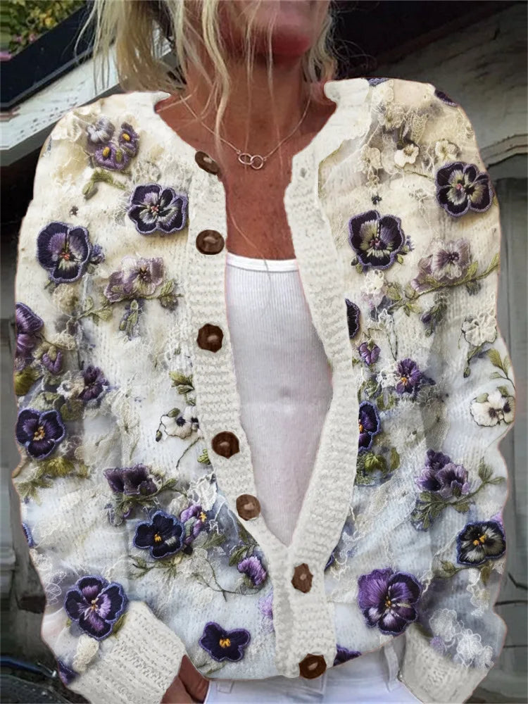 Abril | Cárdigan Holgado Estampado