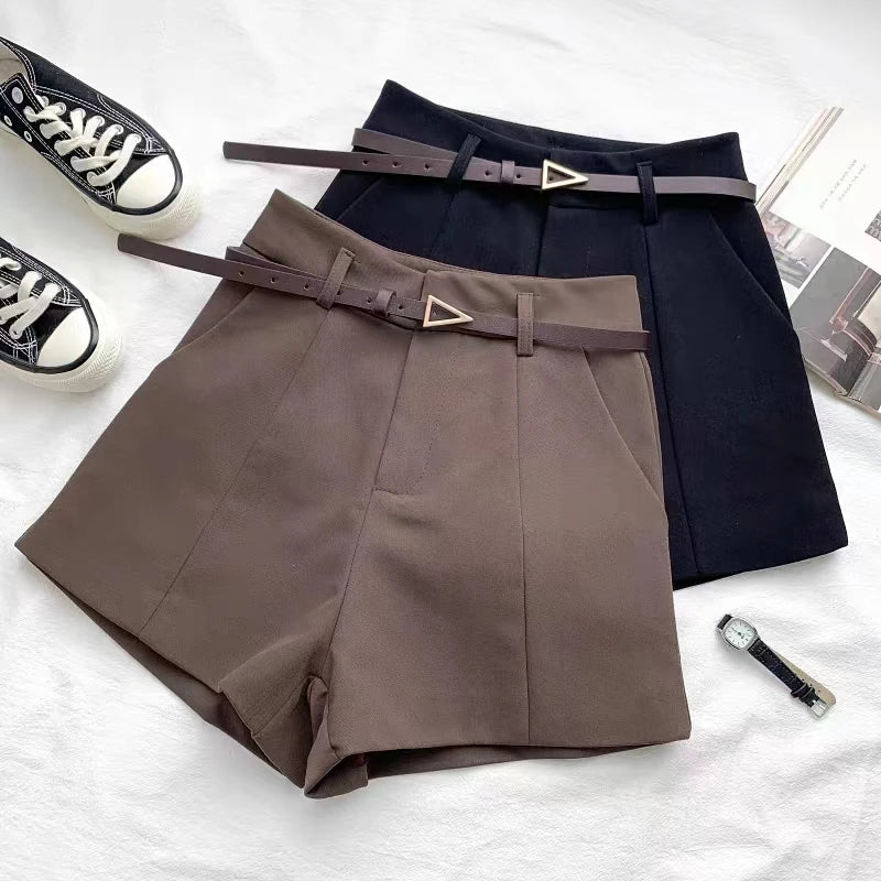 Rachelle | Pantalones Cortos Elegantes de Cintura Alta