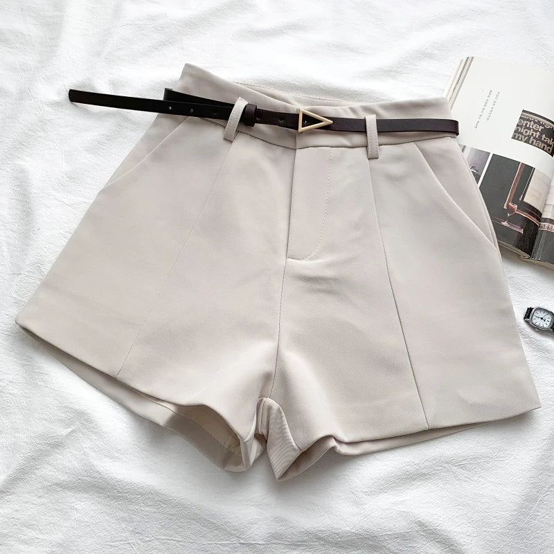 Rachelle | Pantalones Cortos Elegantes de Cintura Alta