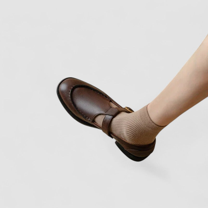 Zhelynne | Zapatos ortopédicos Mary Jane con punta cuadrada